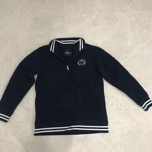 Fuzzy Penn State Quarter Zip-Up Sweater